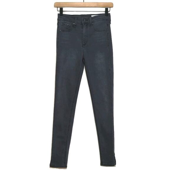 Rag & Bone High Rise Ankle Skinny Jeans Gray Denim Size 25 Casual Chic - Picture 1 of 13